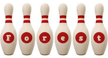 forest bowling-pin logo