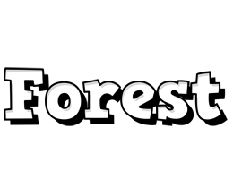 forest snowing logo