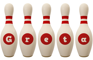 greta bowling-pin logo