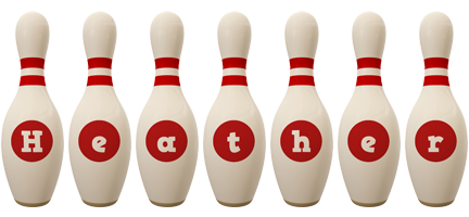 heather bowling-pin logo