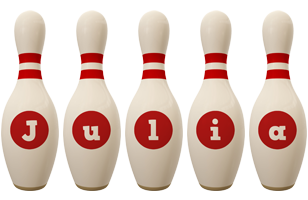 julia bowling-pin logo