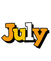 july cartoon logo