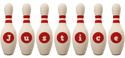 justice bowling-pin logo