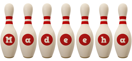 madeeha bowling-pin logo