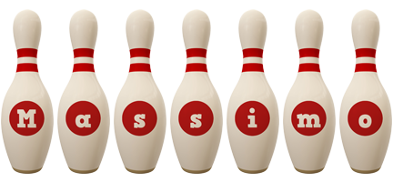 massimo bowling-pin logo