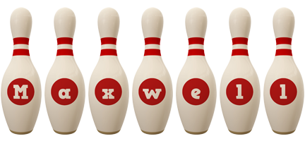 maxwell bowling-pin logo