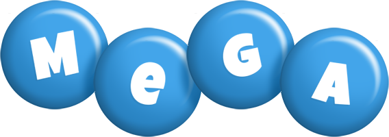 mega candy-blue logo