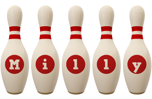 milly bowling-pin logo