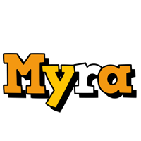 myra cartoon logo