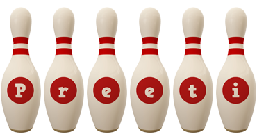 preeti bowling-pin logo