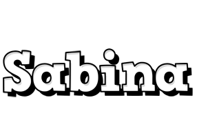 sabina snowing logo
