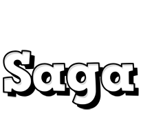 saga snowing logo