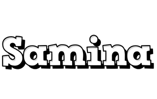 samina snowing logo