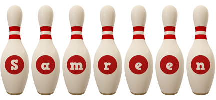 samreen bowling-pin logo