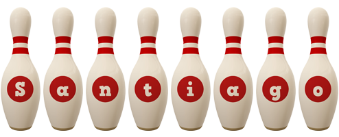 santiago bowling-pin logo