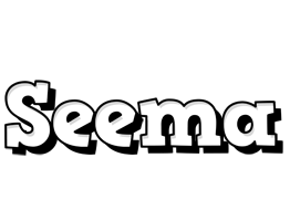 seema snowing logo