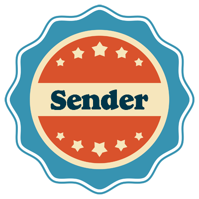 sender labels logo
