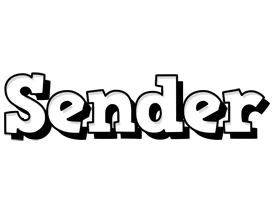 sender snowing logo