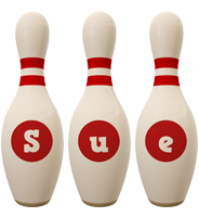 sue bowling-pin logo