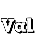val snowing logo