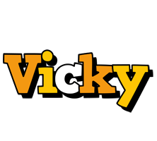 Vicky Name Logo